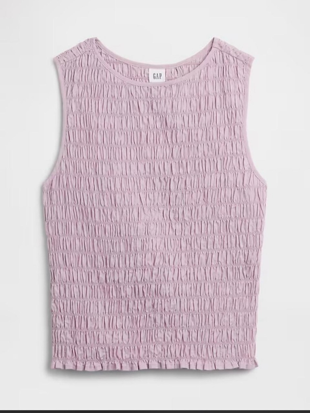 GAP Women's Lilac Smocked Sleeveless Tank